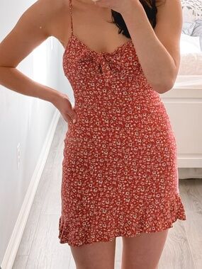 Cotton Candy LA Red Floral Cami Bodycon Dress